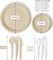 250 Piece Compostable Dinnerware Set for 50 Guests – Biodegradable Paper Plates, Eco-Friendly Disposable Utensils, Includes Paper Plates, Forks, Knives, Spoons, Brown